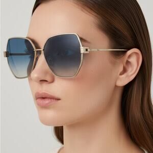 New! Chopard SCHL28M 08FE Stylish Blue Gradient Sunglasses, Authentic